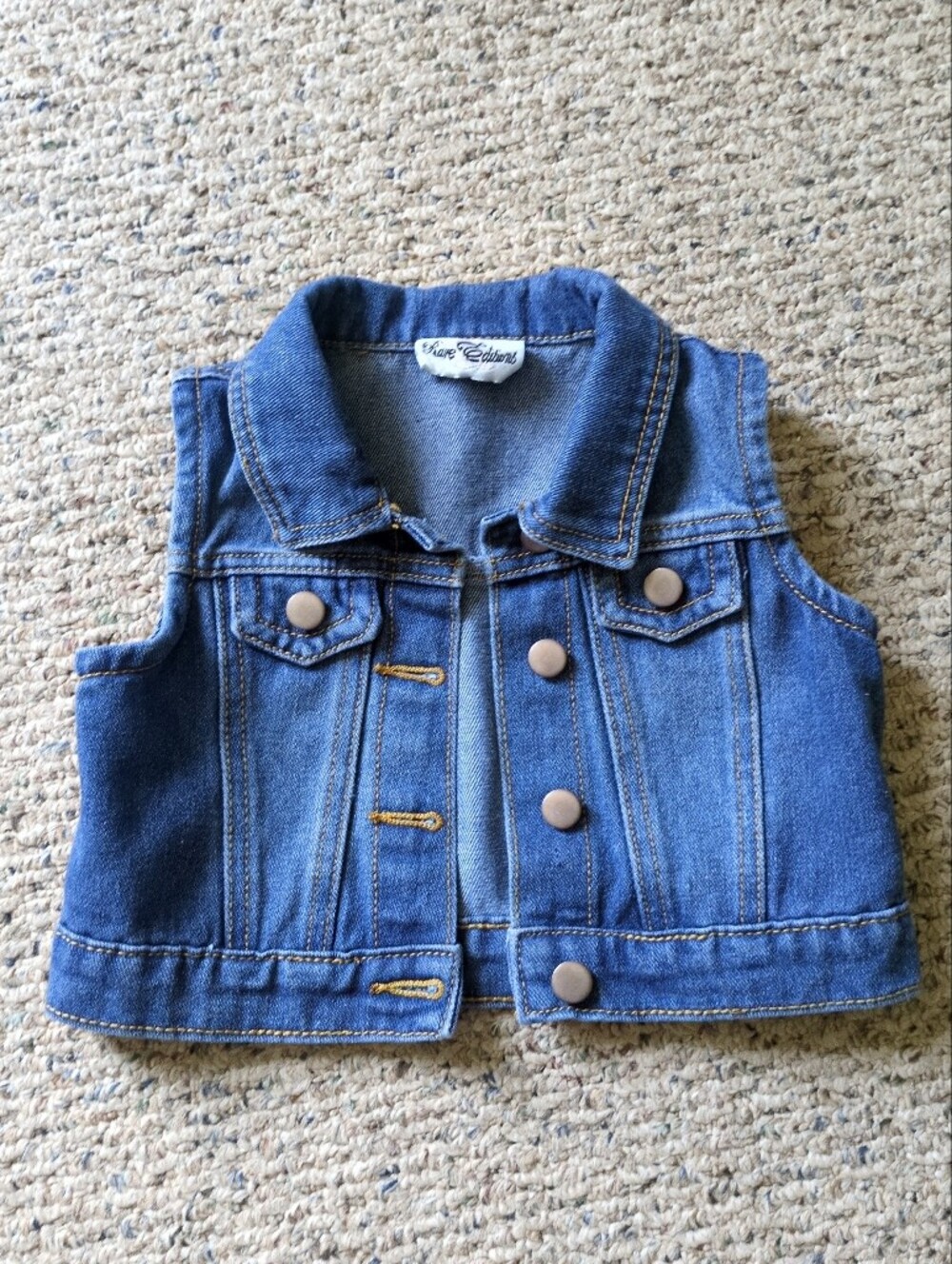 Rare Editions Sleeveless Jean Vest Girls Sz 4